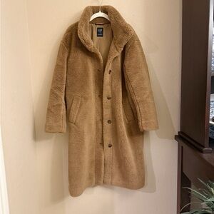 GAP Long Brown Sherpa Coat